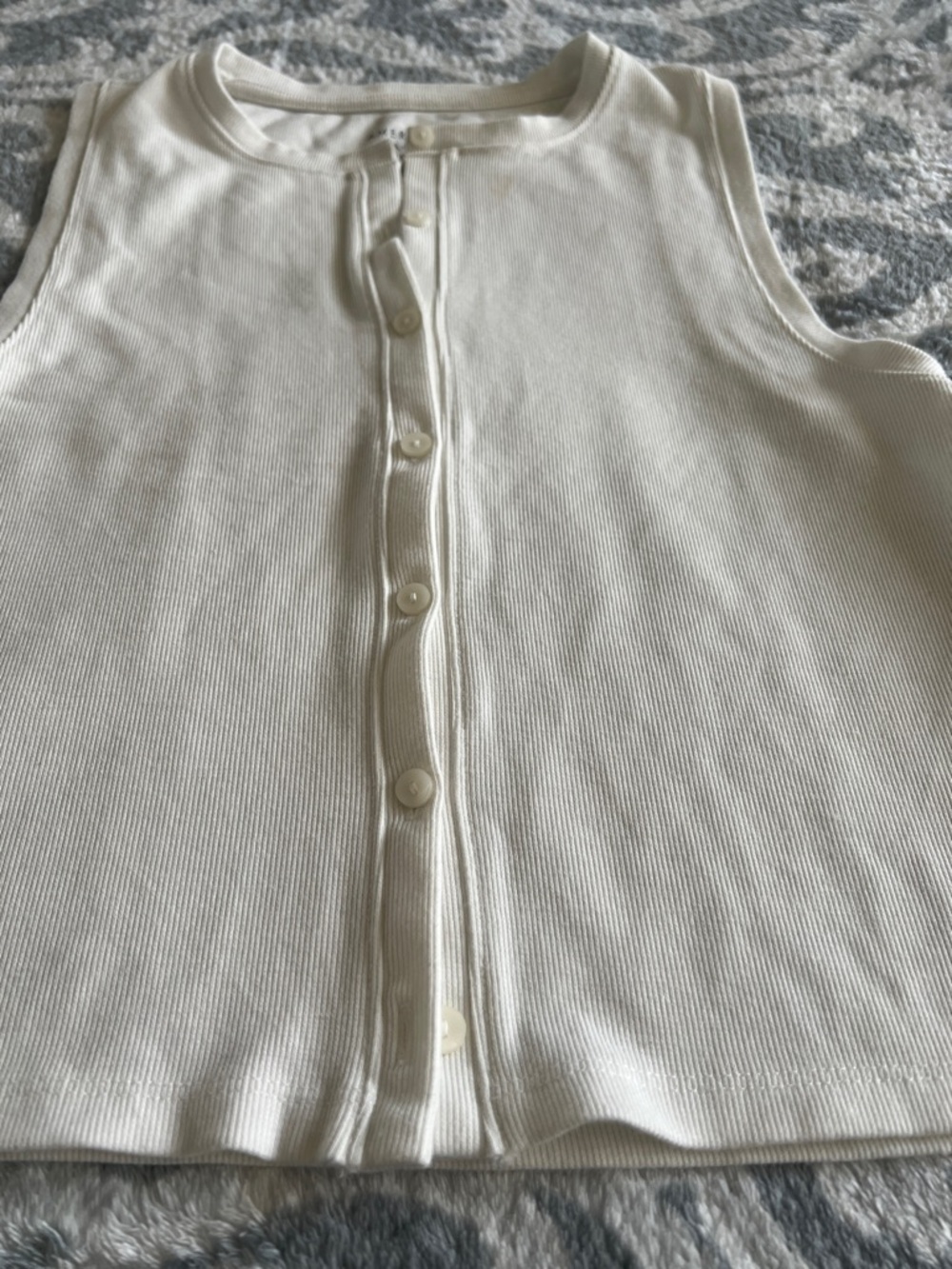 American Eagle Ribbed Button Up Tank - Picture 5 of 7